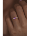 SLAETS Jewellery Mini Ring Lavender Purple Sapphire and Diamonds, 18Kt Gold (watches)